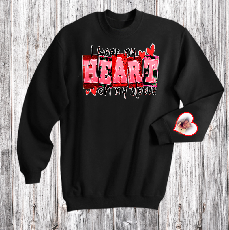 Sudadera personalizada I Wear My Heart On My Sleeve