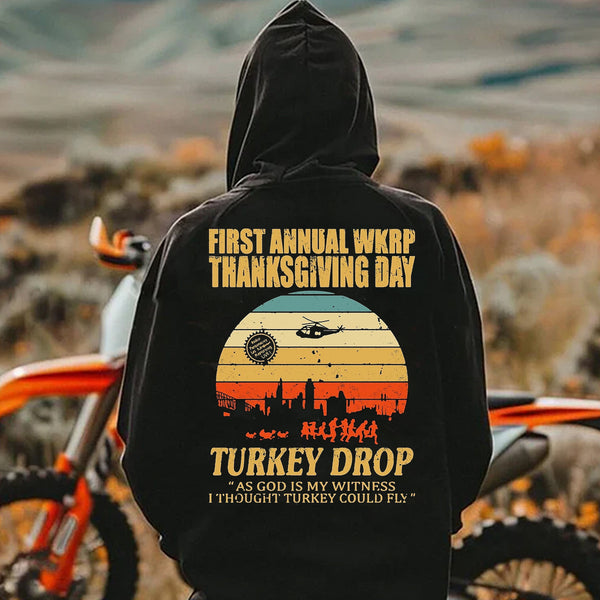 First Annual Thanksgiving Day WKRP Turkey Drop Sweatshirt