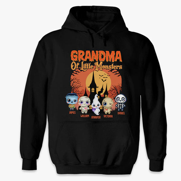 Grandma Of Little Monsters - Family Personalized Custom Unisex - Halloween Gift, Gift For Grandma, Grandpa