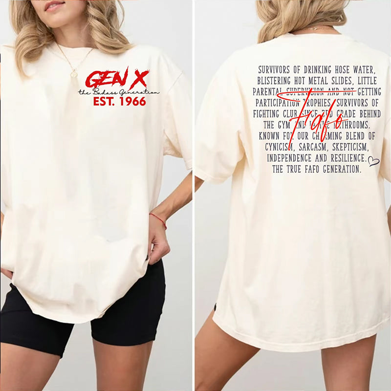Benutzerdefinierte Gen X FAFO Generation NewVersion Shirt, Gen X aufgewachsen auf HoseWater und Vernachlässigung T-Shirt 