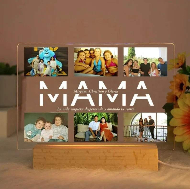 Veilleuse personnalisée avec photo – Cadeau parfait pour maman
