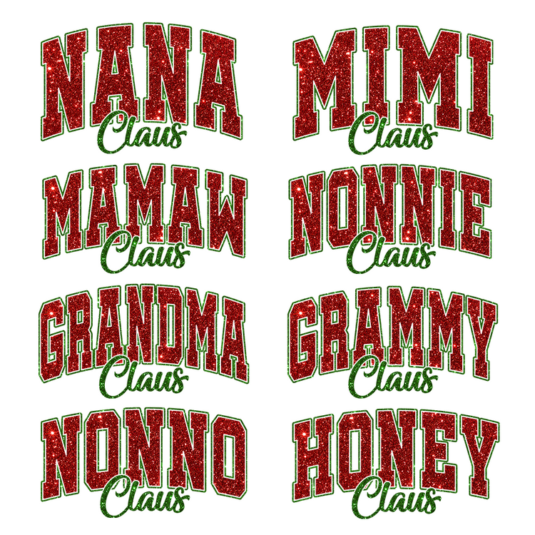 [Online-Vorschau] Glitzer-Gigi-Claus-Weihnachts-Sweatshirt mit Enkelkindern, benutzerdefinierter Glitzer-Oma-Spitzname-Sweatshirt-Hoodie