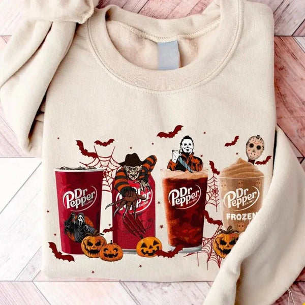 Custom Halloween Sweatshirt with Your Favorite Drink