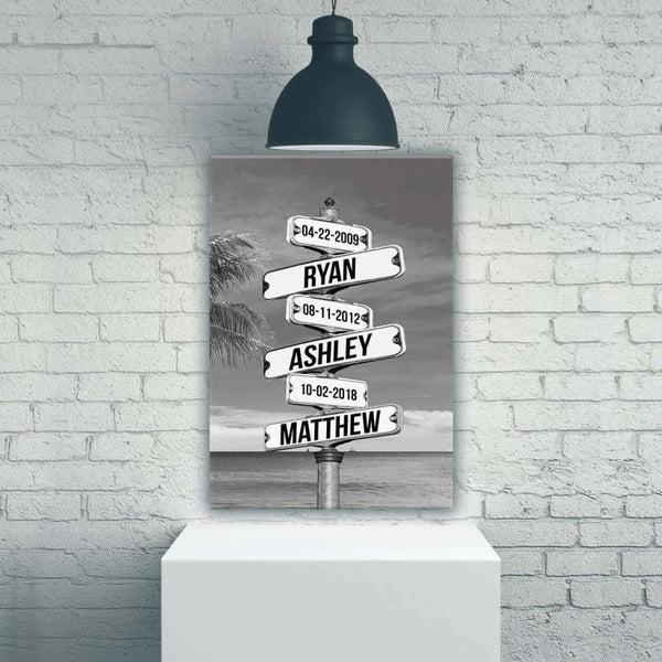 Street Sign Names Premium Canvas Family