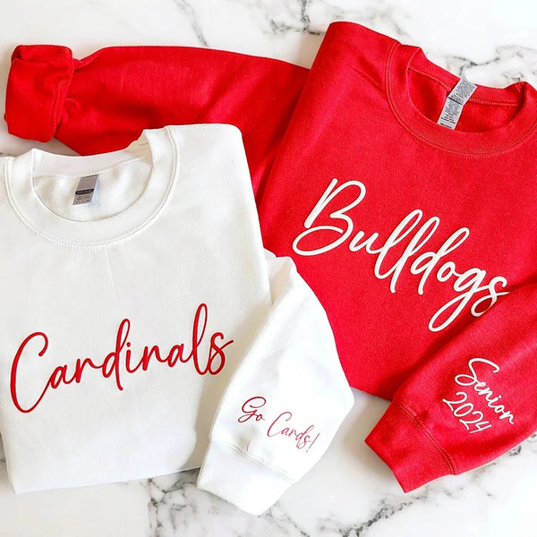 Custom Football Team Game Day Puff Sweatshirt