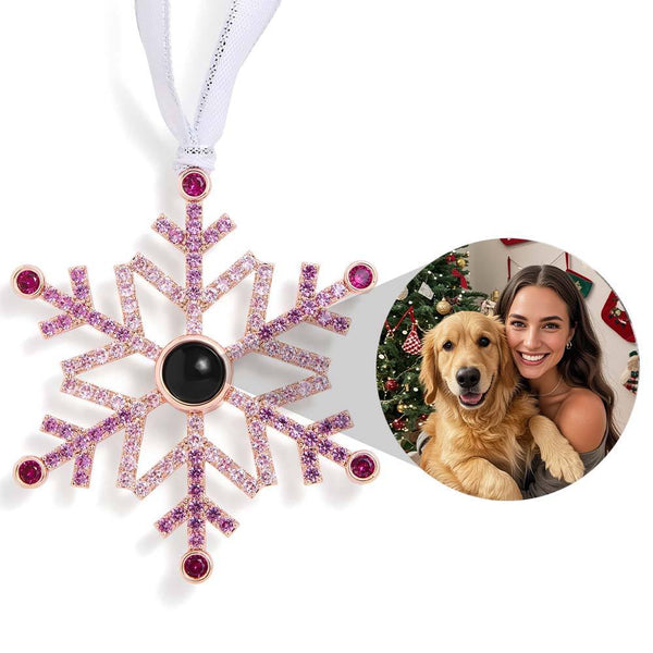 Personalized Snowflake Ultra HD Projection Photo Ornament & Waterproof and dustproof - Custom Christmas Charm for Your Home!