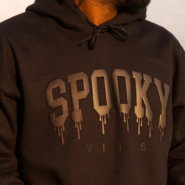 "Spooky Vibes" Sweatshirt With Puff Vinyl Print