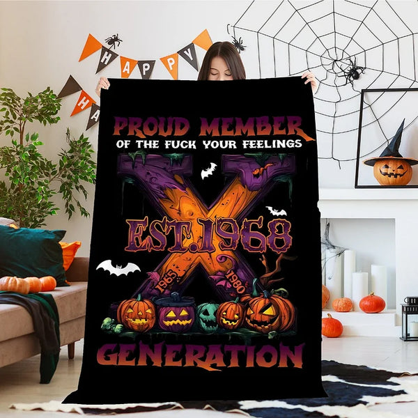 GENX Halloween Custom EST Personalized Flannel Blanket