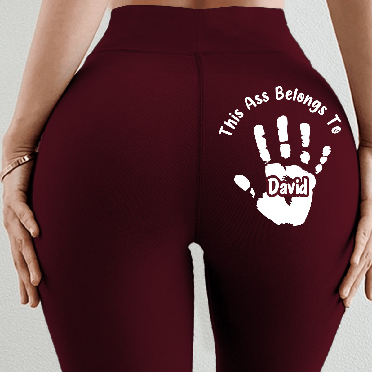 Este trasero está ocupado, reservado para una mano afortunada - Regalos divertidos para esposa - Leggings personalizados