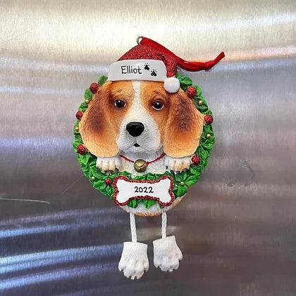Decoraciones personalizadas para árbol de Navidad con yeso para mascotas, decoraciones hechas a mano para árbol de Navidad, decoraciones para perros