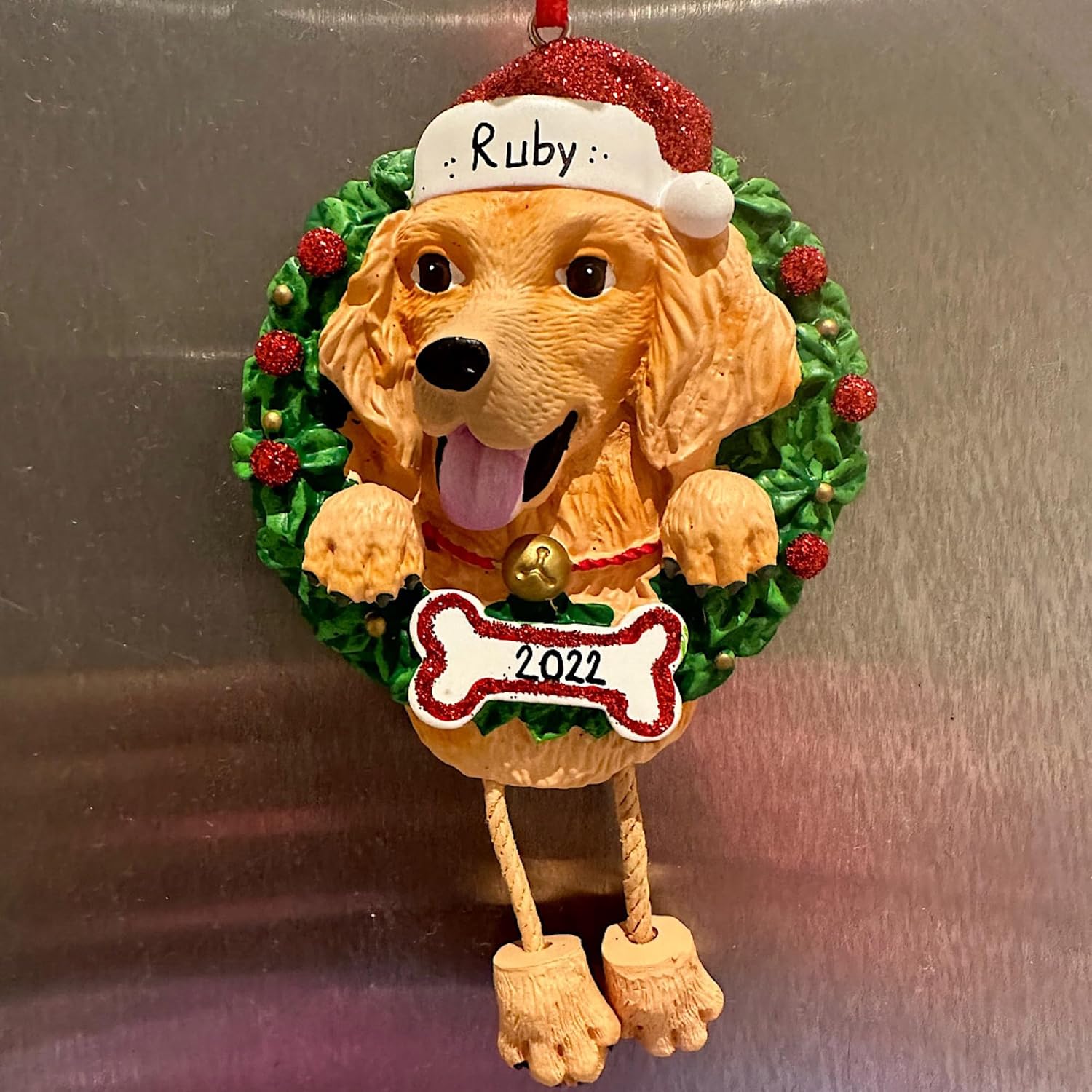 Decoraciones personalizadas para árbol de Navidad con yeso para mascotas, decoraciones hechas a mano para árbol de Navidad, decoraciones para perros