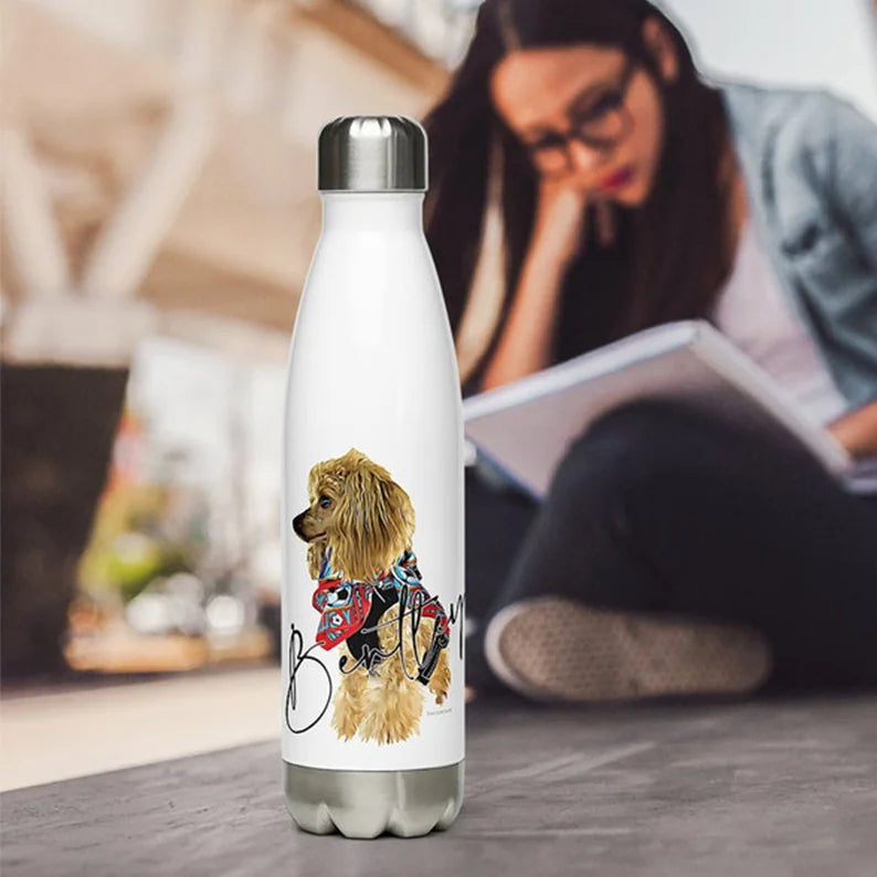 Verre à vin personnalisé avec portrait d'animal de compagnie