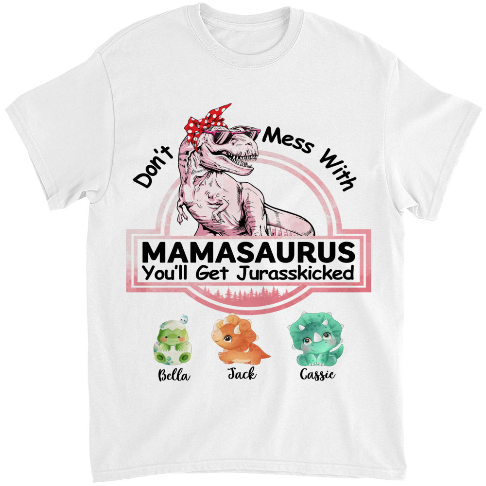 No te metas con Mamasaurus - Camiseta/Sudadera personalizada para mamá