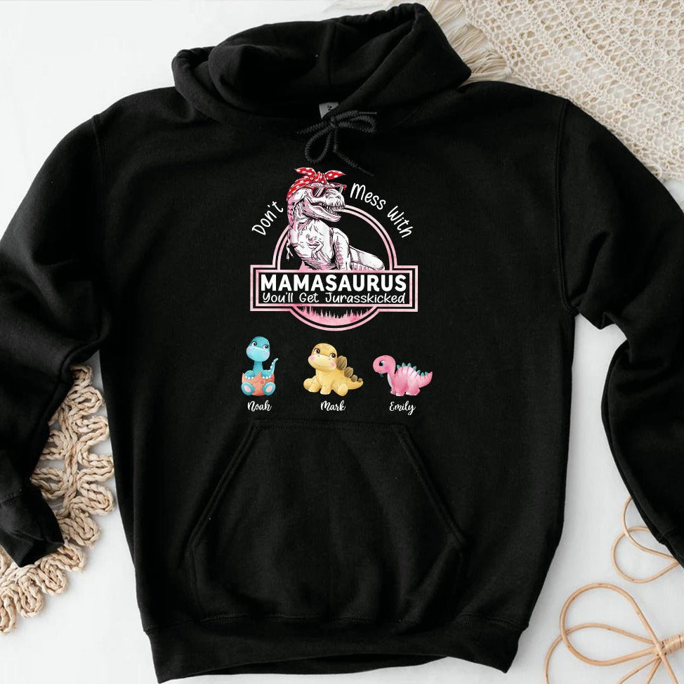 No te metas con Mamasaurus - Camiseta/Sudadera personalizada para mamá