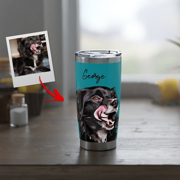 Personalized Pet Portrait Tumbler