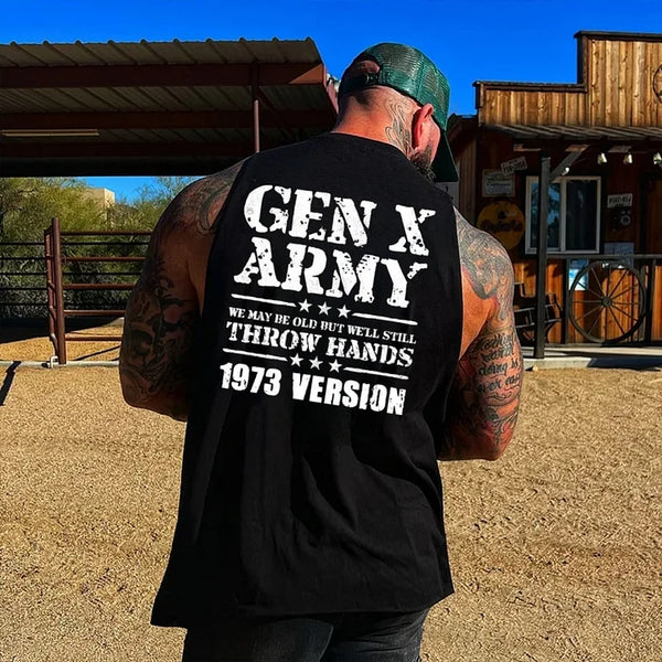 GenX ARMY Tank Top | Personalized YEAR Design for 1965-1980 Generation