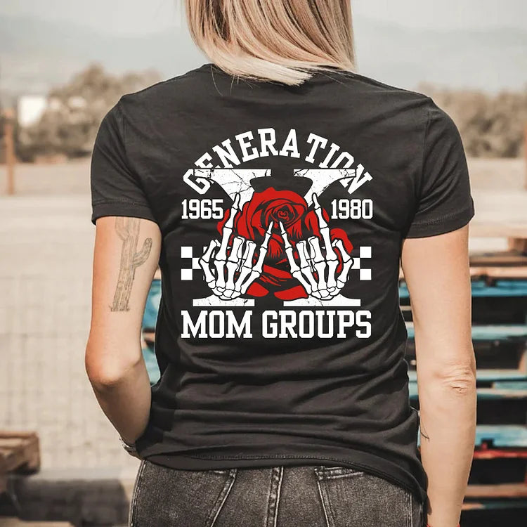 Gen X Mom Groups Sweatshirt, Born in the 70s Shirt, Custom EST Rose Gen X Sweatshirt/Hoodie，Mother's Day Gift