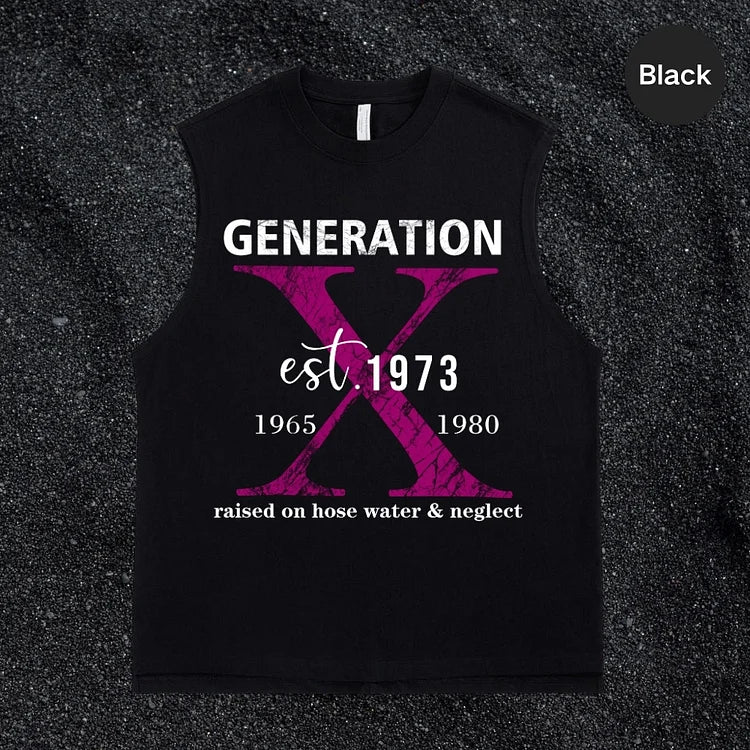 Débardeur GenX | Rose personnalisée X EST personnalisée pour la génération 1965-1980