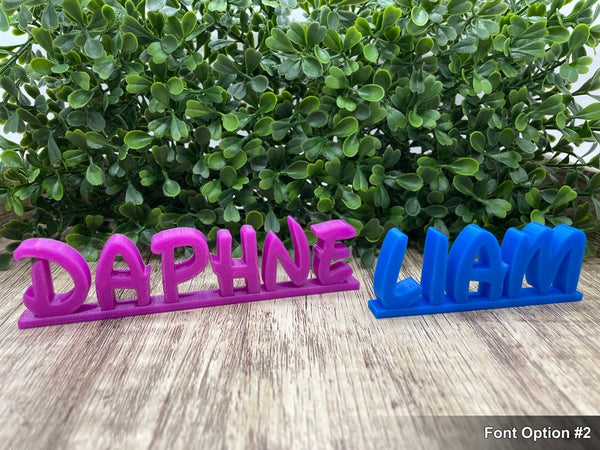 3D Printed Name Plate Topper Custom Standing Name Plate